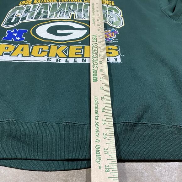 Green Bay Packers 1996 NFC Champions Lee Sport Sweatshirt XL Made in USA - Picture 10 of 11